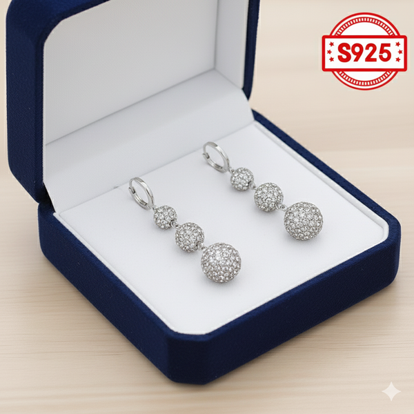 Elegant Dangle Earrings with Tassels & Sparkle